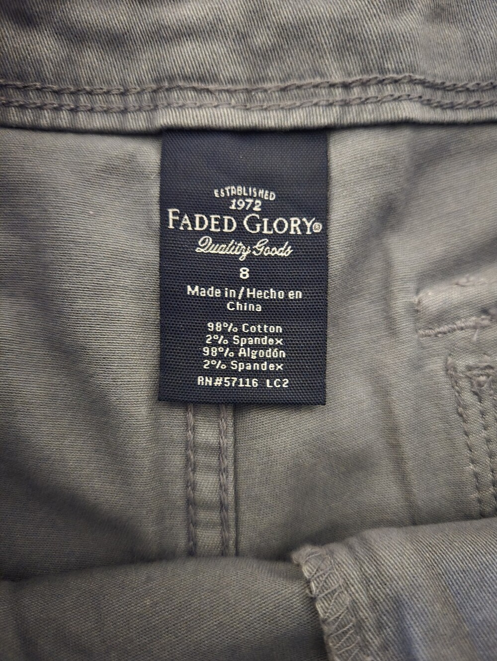 Faded Glory Casual Women's Utility Shorts Khaki Size 8 - Picture 3 of 3